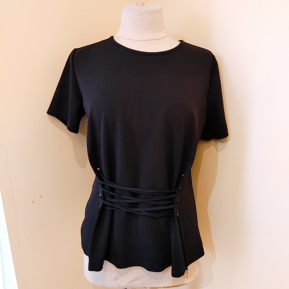 Ellen Tracy women's stretch black Tops size medium‎